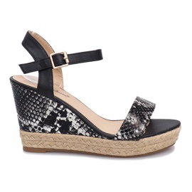 Espadrilles compensées noires 181