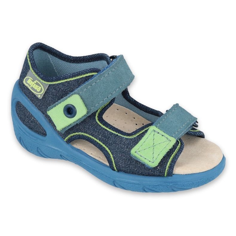 Befado chaussures pour enfants pu 065P142 bleu marin vert Befado chaussures pour enfants pu 065P142 bleu marin vert