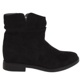 Bottes noires sur un talon compensé caché NC981 Noir