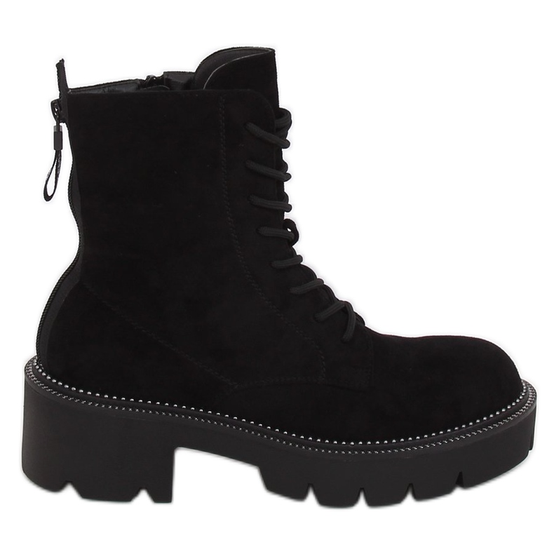Boots noires sur semelle haute UK13P Noir le noir Boots noires sur semelle haute UK13P Noir le noir