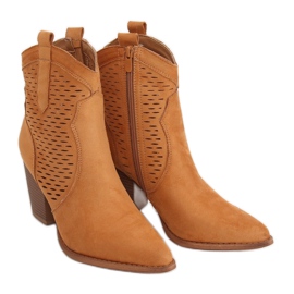 Camel ZE05P Santiags ajourés camel brun