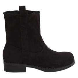 Boots femme daim noir ST-18P Noir le noir