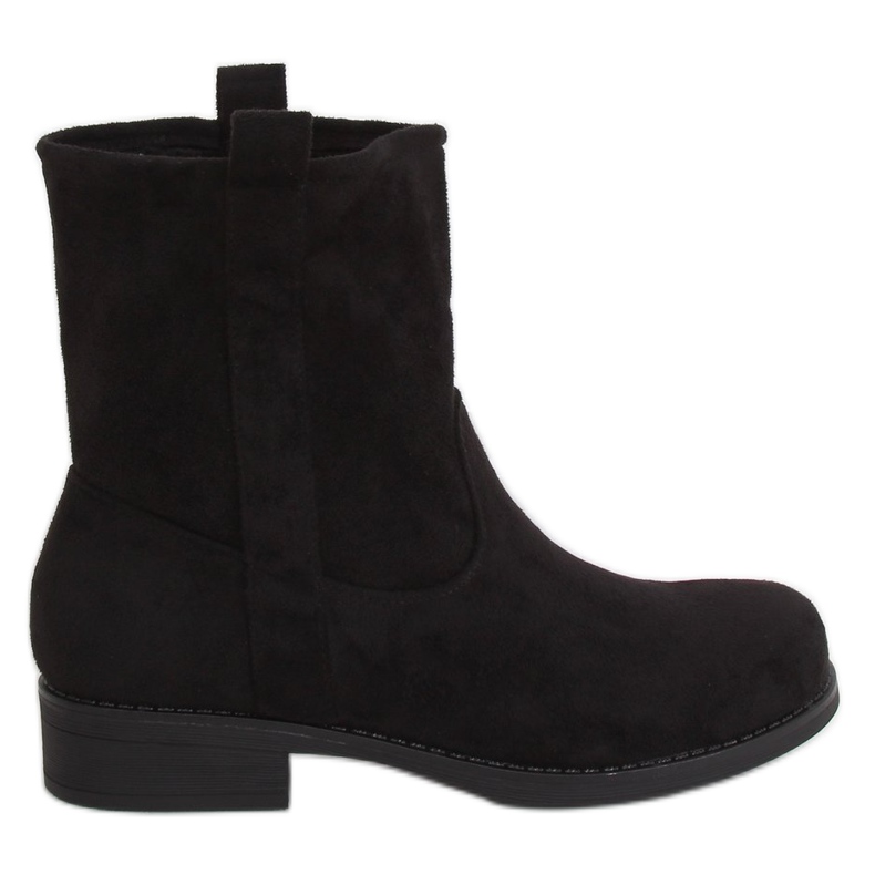 Boots femme daim noir ST-18P Noir le noir