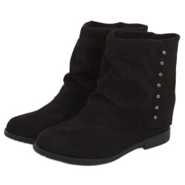 Bottes noires sur un coin caché ST-03P Noir le noir