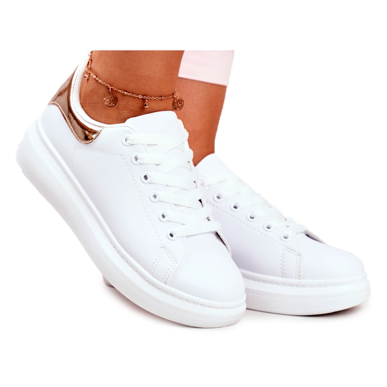 Chaussures de sport pour femmes Lu Boo Blanc Métallisé Or Matilda blanche jaune Chaussures de sport pour femmes Lu Boo Blanc Métallisé Or Matilda blanche jaune