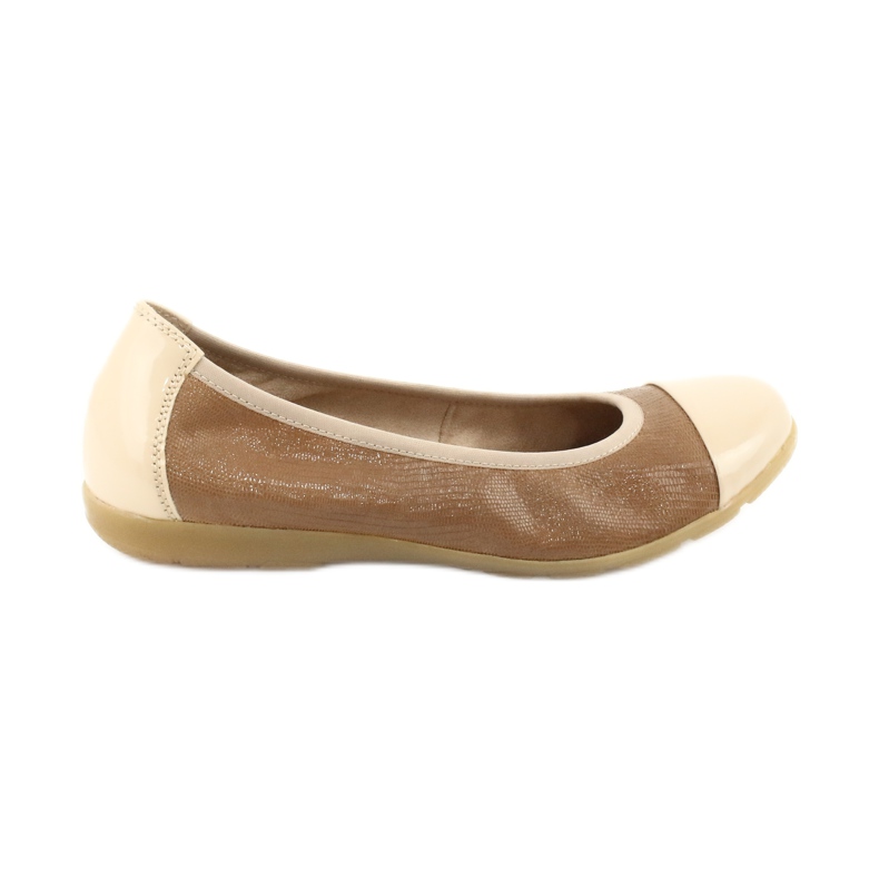 Caprice ballerines femme 22152 cuir beige