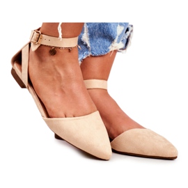 PS1 Ballerines beiges pour femmes sur une ceinture avec Allison Spitz