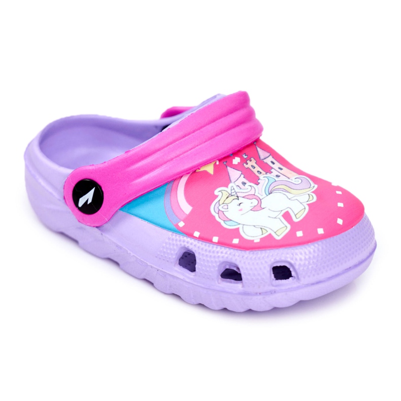 Chaussons Enfant Foam Crocs Violet Poneys Poney