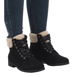 Bottes à lacets isolées noires C-7100 le noir