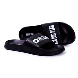 Pantoufles Pour Hommes Big Star Caoutchouc Noir Eco Cuir GG174931