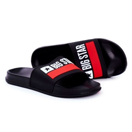 Pantoufles Pour Hommes Big Star Classique Noir GG174936 blanc rouge