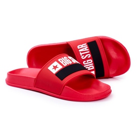 Pantoufles Pour Hommes Big Star Classique Rouge GG174939 blanc noir