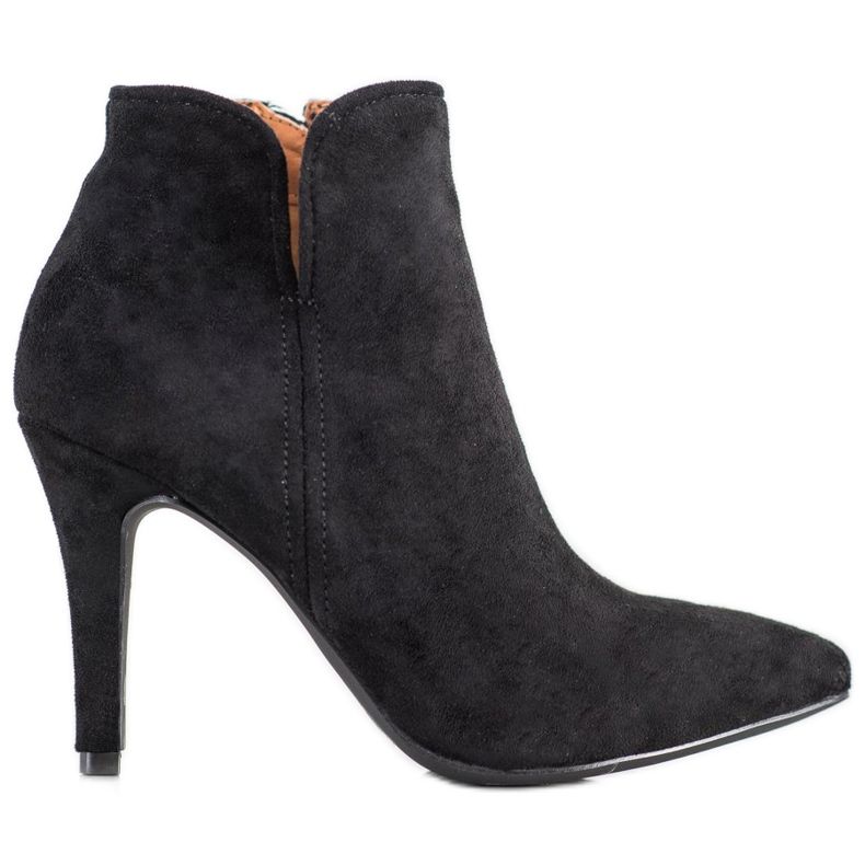 Bella Paris Bottes classiques sur un talon haut le noir