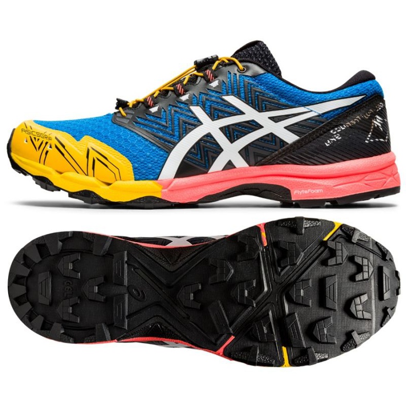 Chaussures de course Asics GEL-FujiTrabuco Sky M 1011A900-400 bleu marin multicolore Chaussures de course Asics GEL-FujiTrabuco Sky M 1011A900-400 bleu marin multicolore