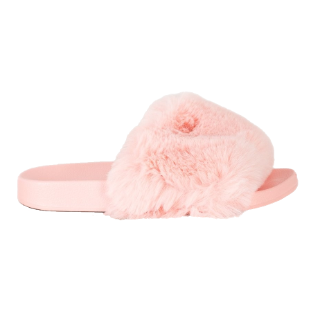 Bona Tongs à la mode avec fourrure rose