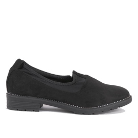 Chaussures noires à enfiler avec un élastique 240-1