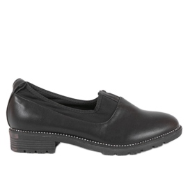 Chaussures noires à enfiler avec un élastique 240-2