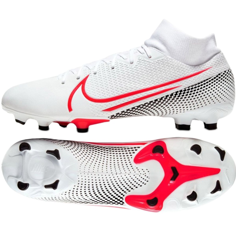 Chaussure de football Nike Mercurial Superfly 7 Academy FG / MG M AT7946-160 blanche Chaussure de football Nike Mercurial Superfly 7 Academy FG / MG M AT7946-160 blanche