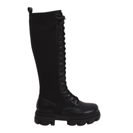 Bottes noires à tiges souples NS157P Noir