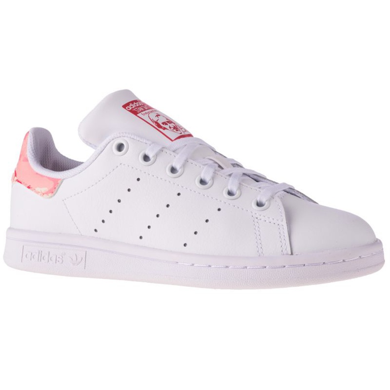 Chaussures Adidas Stan Smith Jr FV7405 blanche bleu marin