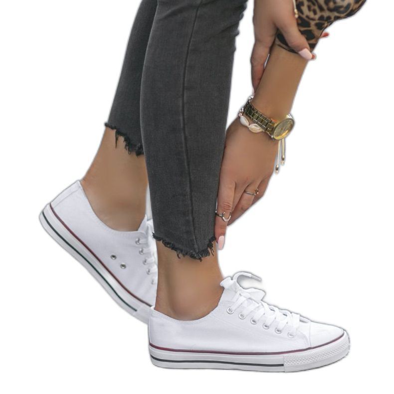 Baskets blanches classiques pour femmes TH68-1
