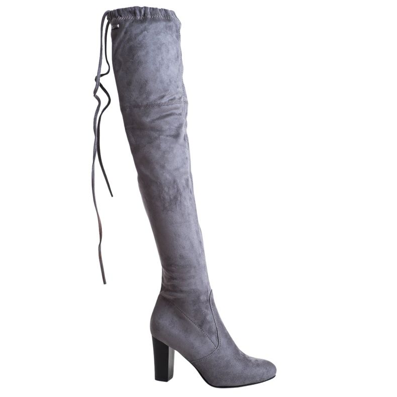SHELOVET Bottes en daim grises