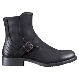 J. Star Bottes à talons plats le noir
