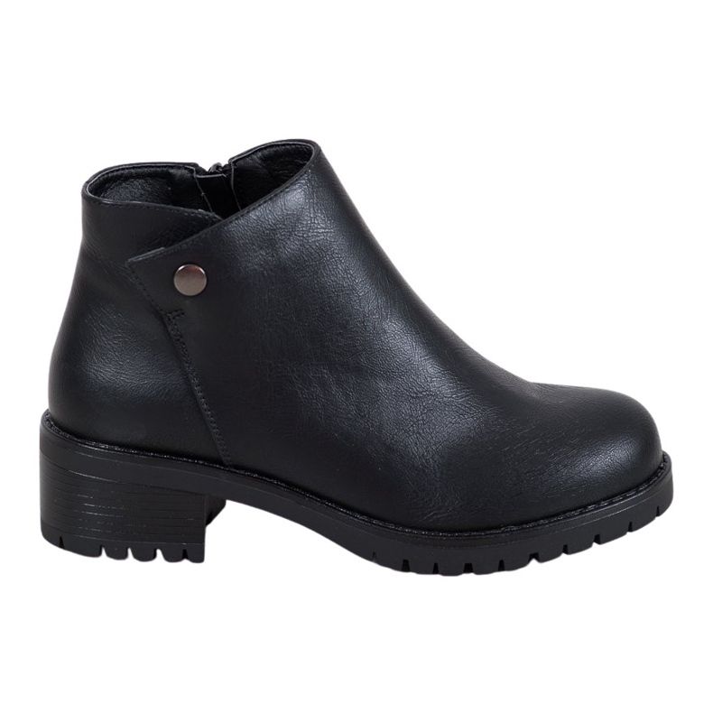 J. Star Bottines en cuir écologique noir le noir