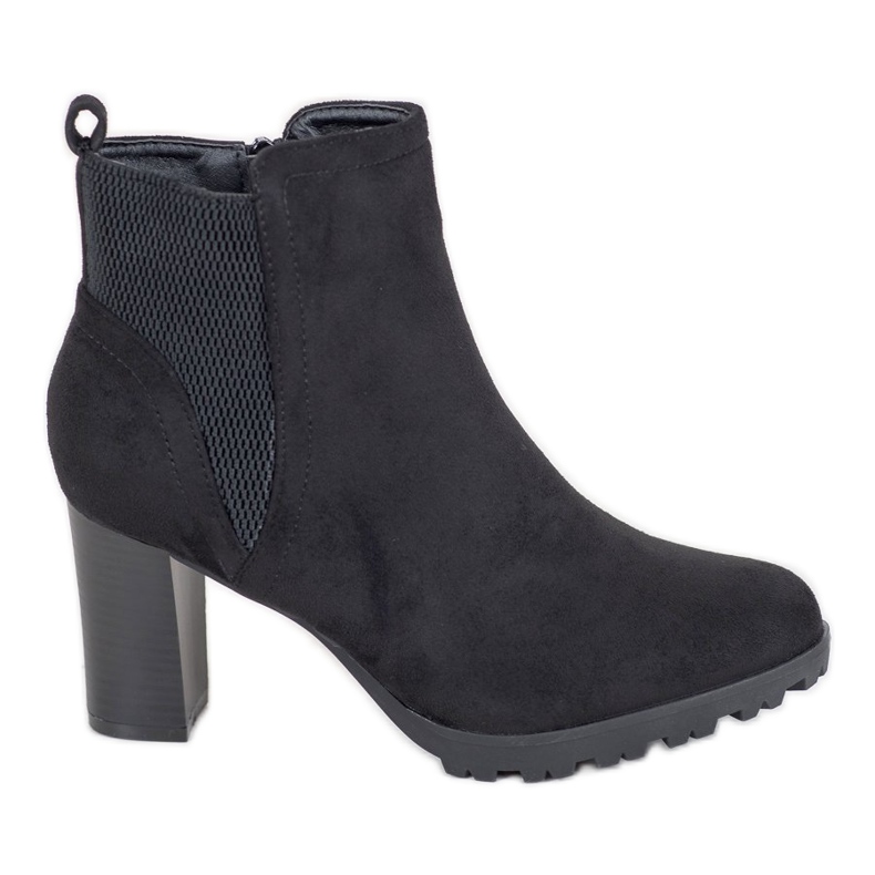 SHELOVET Bottines en daim sur un bar le noir