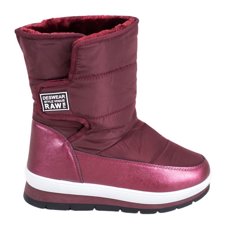 GOLL Bottes de neige bordeaux avec velcro rouge GOLL Bottes de neige bordeaux avec velcro rouge