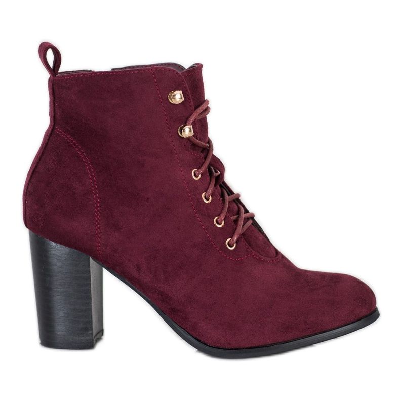 Evento Bottines bordeaux sur la poste rouge multicolore