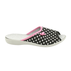 Chaussures femme Befado pu 254D108 blanc noir rose