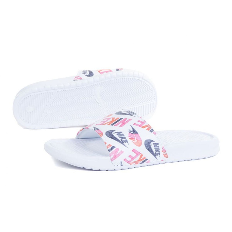 Claquettes Nike Benassi Jdi Print W 618919-119 blanche Claquettes Nike Benassi Jdi Print W 618919-119 blanche