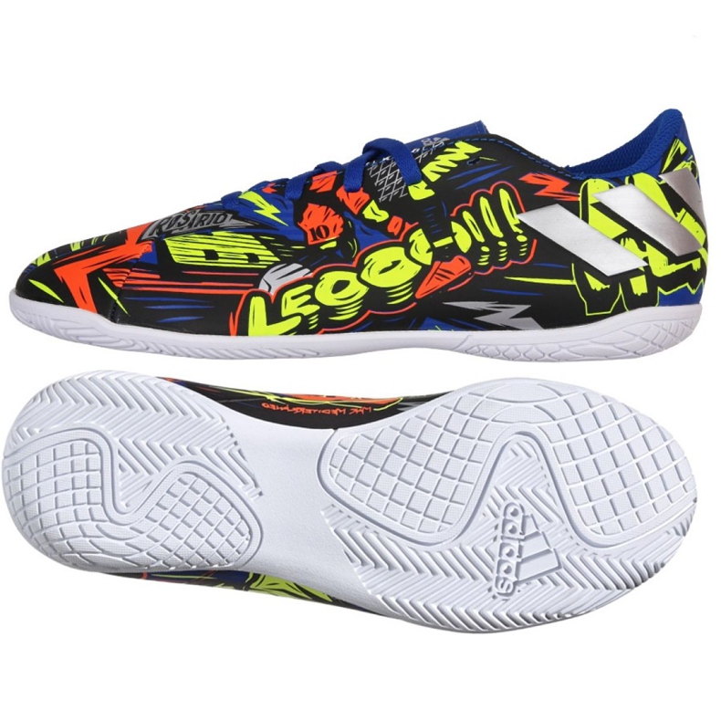 Chaussures indoor adidas Nemeziz Messi 19.4 In Jr EH0601 bleu marine, multicolore multicolore