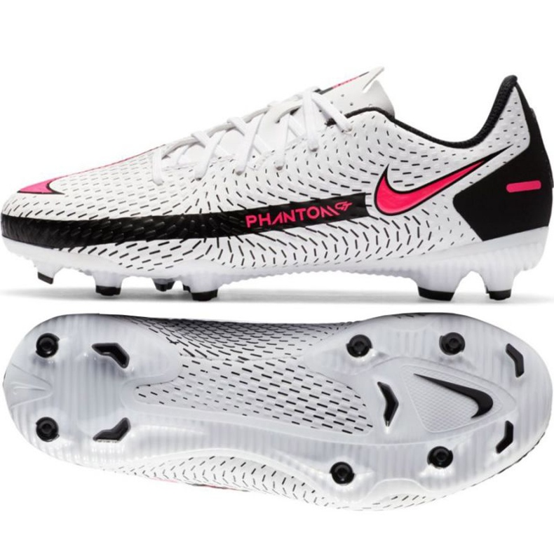 Chaussures de football Nike Phantom Gt Academy FG / MG Jr CK8476-160 multicolore blanche