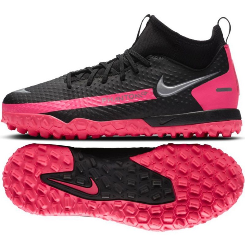 Chaussure de football Nike Phantom Gt Academy Df Tf Jr CW6695-006 multicolore le noir