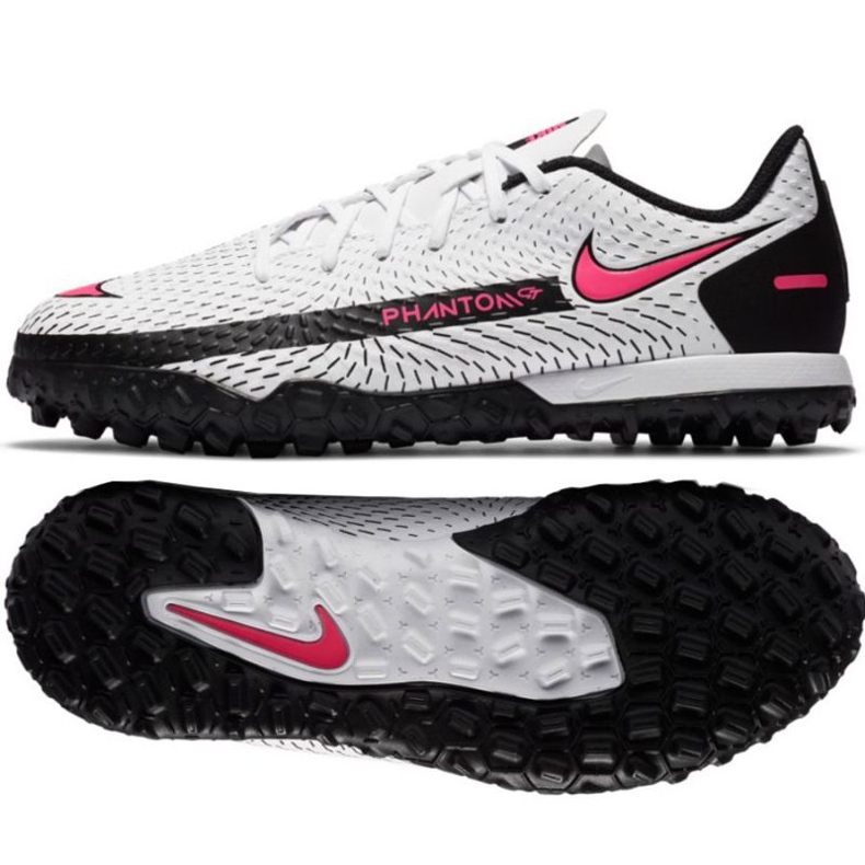Chaussure de football Nike Phantom Gt Academy Tf Jr CK8484-160 multicolore blanche