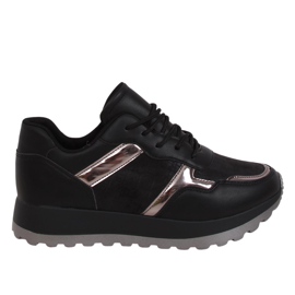 Chaussures de sport pour femmes noires 2019-447 Noir le noir