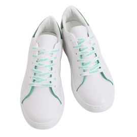 Baskets femme 5G-2 vertes blanches