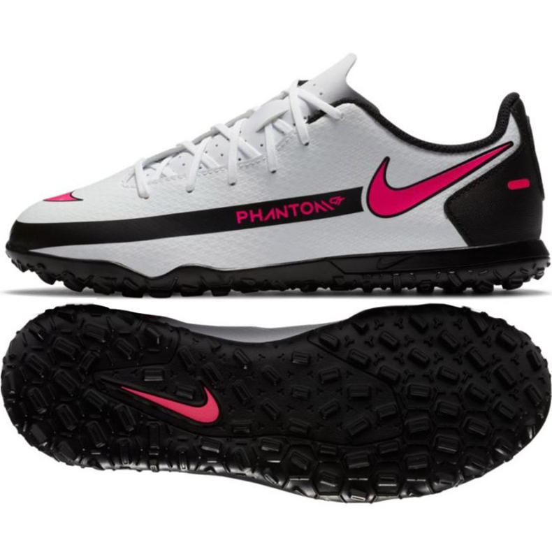 Nike Phantom Gt Club Tf Jr CK8483-160 chaussures de football multicolore blanche