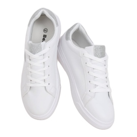 Baskets femme blanches C941 Argent
