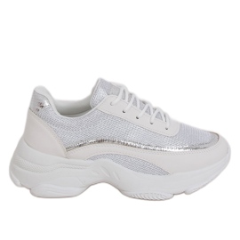 Chaussures de sport femme blanc et argent 3178 Silver