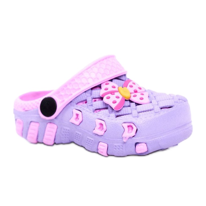 NEWS Chaussons Enfant Foam Crocs Violet Bow Susan rose
