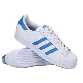 Chaussures Adidas Superstar W S75929 blanc bleu