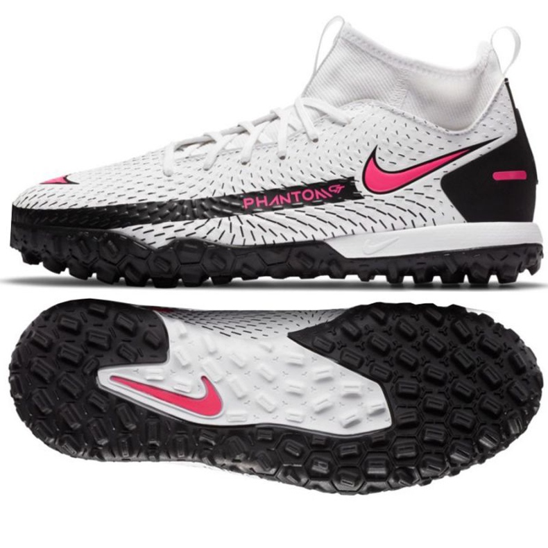Chaussure de football Nike Phantom Gt Academy Df Tf Jr CW6695-160 multicolore blanche