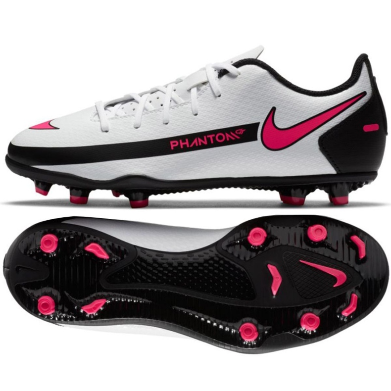 Chaussures de football Nike Phantom Gt Club FG / MG Jr CK8479-160 multicolore blanche