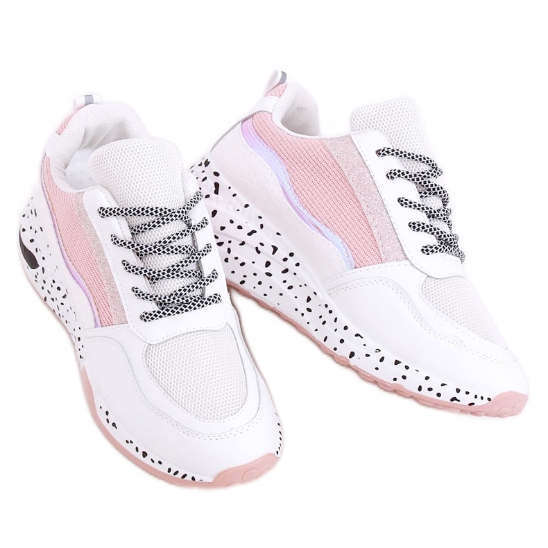 Chaussures de sport blanches pour femmes C-3151 Rose Chaussures de sport blanches pour femmes C-3151 Rose