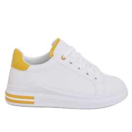 Baskets femme blanches LG20 BLANC / JAUNE