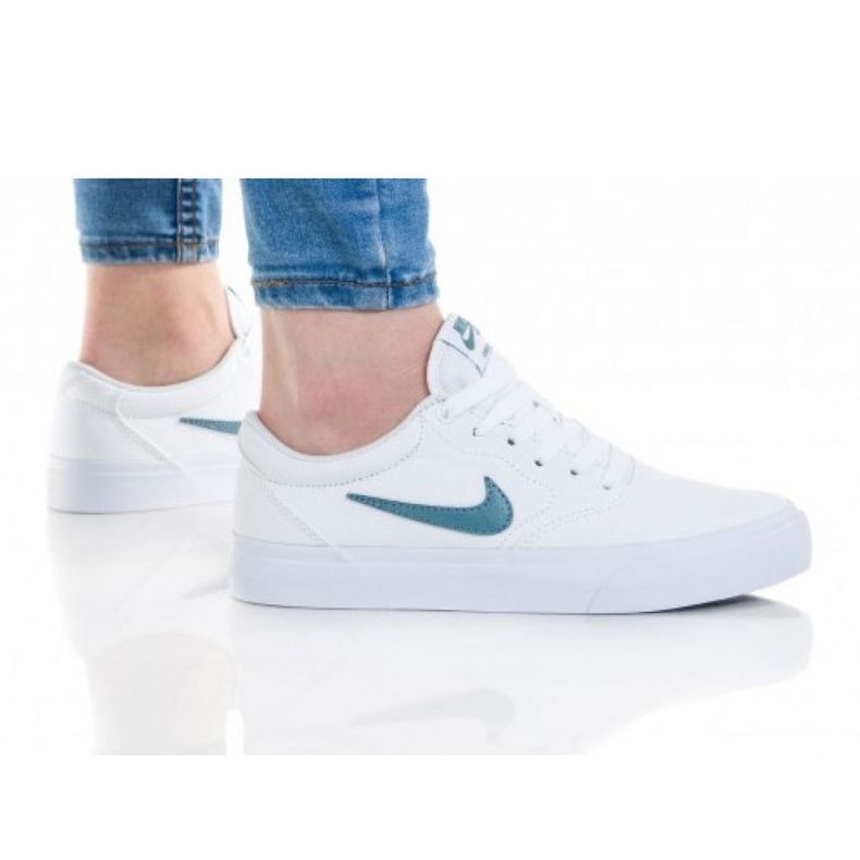 Nike Sb Charge Cnvs (GS) Jr CQ0260-100 blanche rose