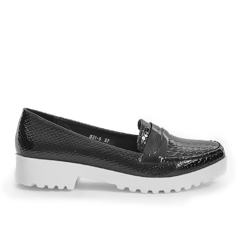 Chaussures à enfiler noires avec un nœud RS-WED2 le noir